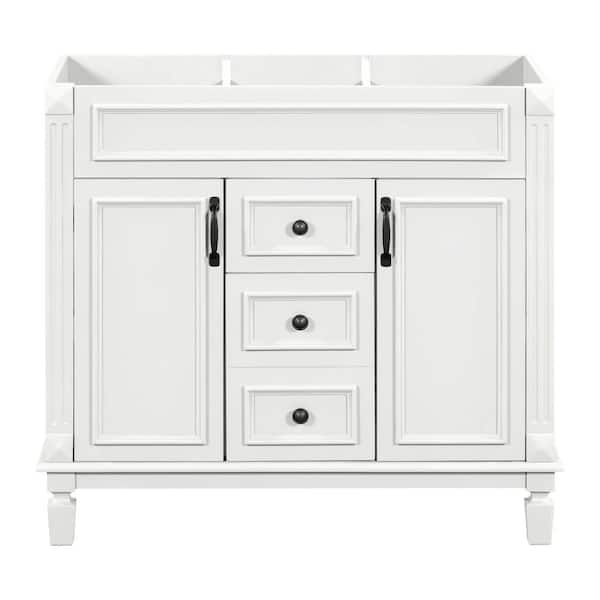 36 in. Bath Vanity Cabinet without Top with 2 Soft Closing Doors and 2 Drawers in White