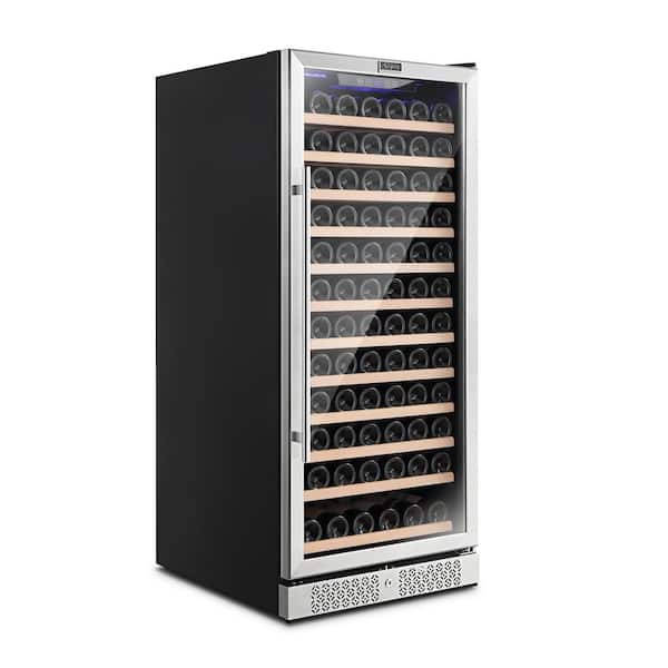 Empava 24 in. Single Zone 127-Bottle Built-In and Freestanding Wine Cooler in Stainless Steel
