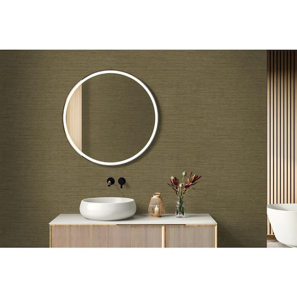 60.75 sq. ft. Burlap Threaded Embossed Vinyl Unpasted Wallpaper Roll