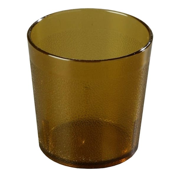 Carlisle 9 oz. SAN Plastic Stackable Old Fashion Tumbler in Amber (Case of 72)