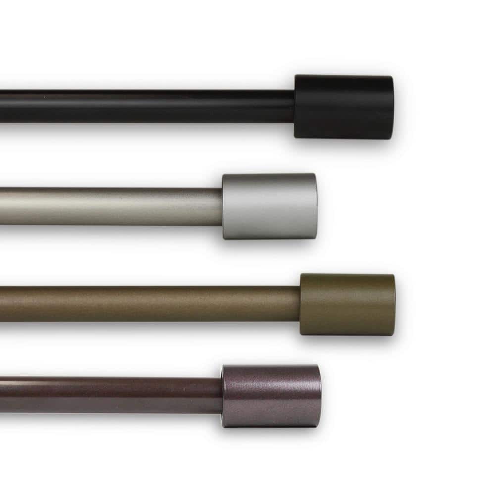 Nora 48 in. - 84 in. Single Curtain Rod in Black with Finial price history on PriceWatchPro