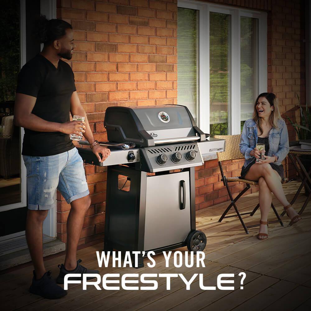Napoleon Freestyle 365 Graphite Grey Propane Gas Grill with Stainless Steel Burners