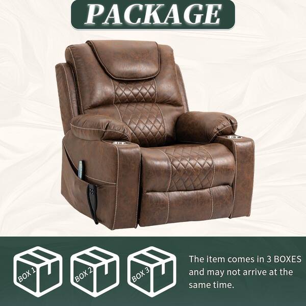 aisword Enhanced Exclusive Oversized Suede Recliner Chair with 