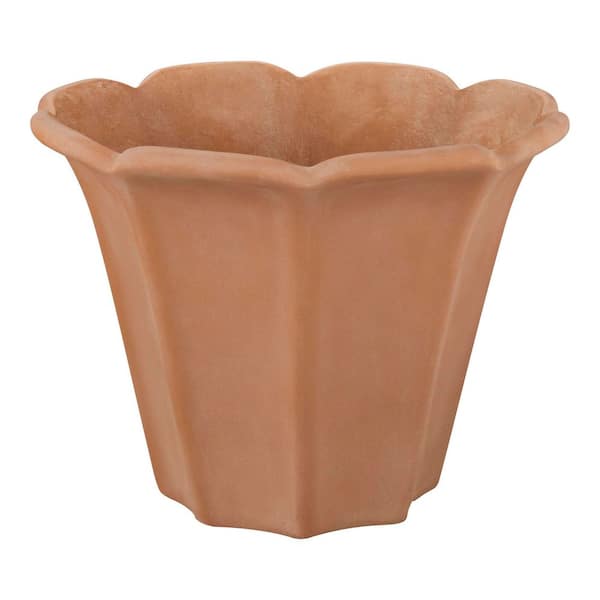 Ludlow Large Orange Composite Decorative Planter (15.5 in. L x 15.5 in. W x 11.8 in. H)