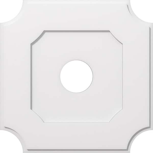 Ekena Millwork 1 in. P X 16-3/4 in. C X 28 in. OD X 6 in. ID Locke Architectural Grade PVC Contemporary Ceiling Medallion