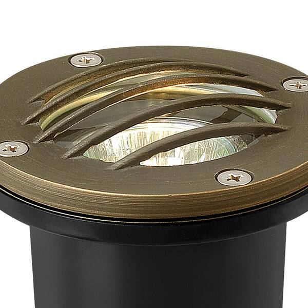 Low-Voltage 20-Watt Matte Bronze Hardy Island Directional Top Cast Brass Well Light Low-Voltage 20-Watt Matte Bronze Hardy Island Directional Top Cast Brass Well Light