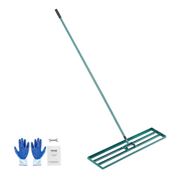 VEVOR Lawn Leveling Rake 48 in. x 10 in. Level Lawn Tool Heavy-duty Lawn Leveler with 78 in. Steel Extended Handle Rake Suit