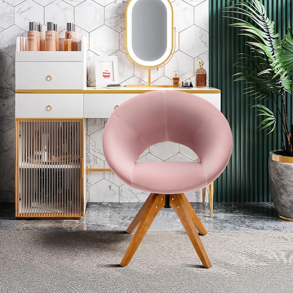 Pink mid century cheap chair