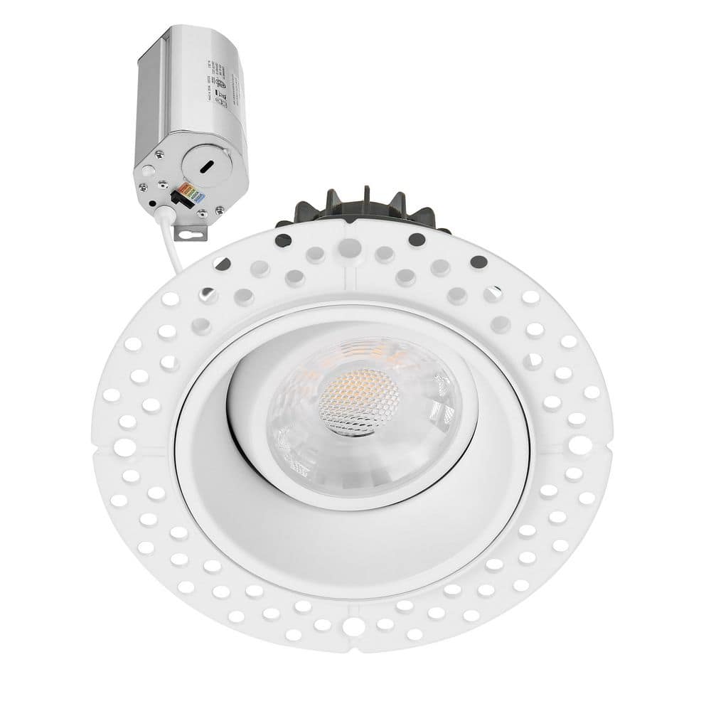 3 in. 5 CCT Adjustable LED Slim Trimless Eyeball Gimbal Downlight, 600 Lumens Color Selectable 2700K-5000K 360° Rotation price history on PriceWatchPro