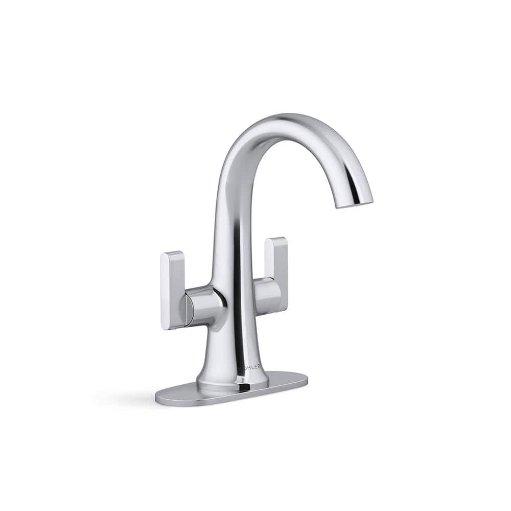 KOHLER Setra 2-Handle Single Hole Monoblock Bathroom Faucet in Polished  Chrome K-R29664-4D-CP - The Home Depot