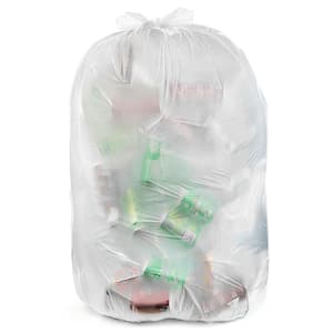 12 Gal.-16 Gal. Clear Garbage Bags - 22 in. x 31 in. (Pack of 500) 1 mil (eq) - for Recycling, Storage & Outdoor Use