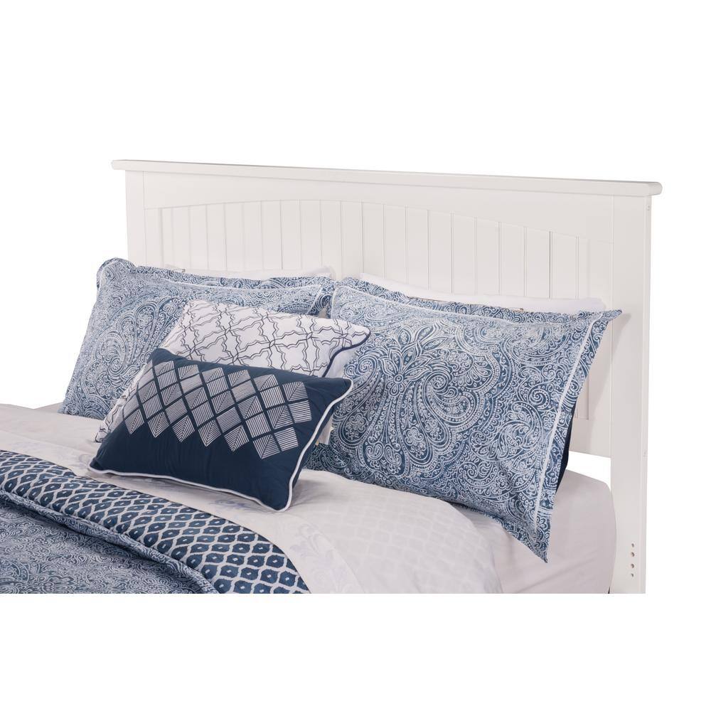 Nantucket King Wood Frame Bed with Drawer and Headboard in Grey