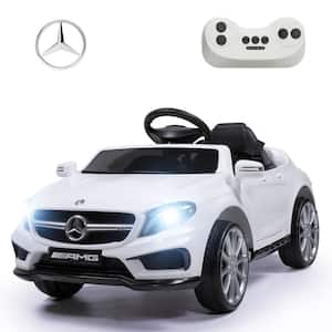 Licensed Mercedes Benz Electric Car 6-Volt Kid Ride On Car with Remote Control and Music, White