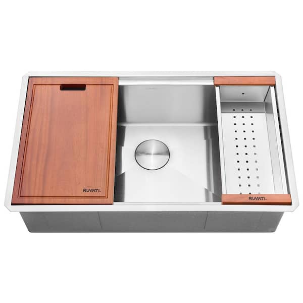 Ruvati Roma Pro 30 in. Undermount Single Bowl 16-Gauge Stainless