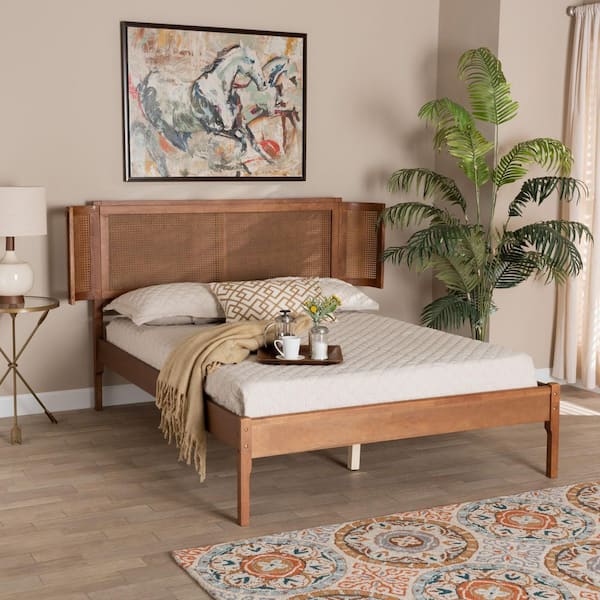 Baxton Studio Eridian Brown Wood Frame Queen Platform Bed 222