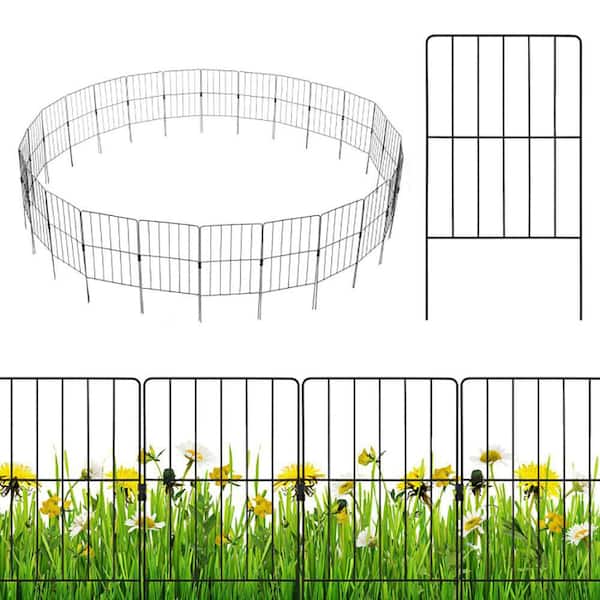 Cisvio 25 Pack Rustproof Decorative Garden Fence Set for Dog Flower bed Garden Fence.metal