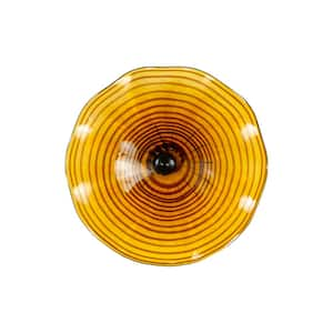 9 in. Diameter Rosslyn Flower Hand Blown Art Glass Wall Decor