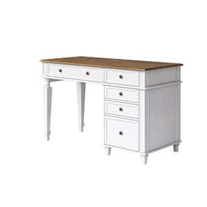 Susanna Traditional 50 in. Farmhouse Desk with Lift Top and USB-WTE