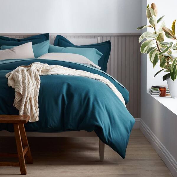 blue flannel duvet cover