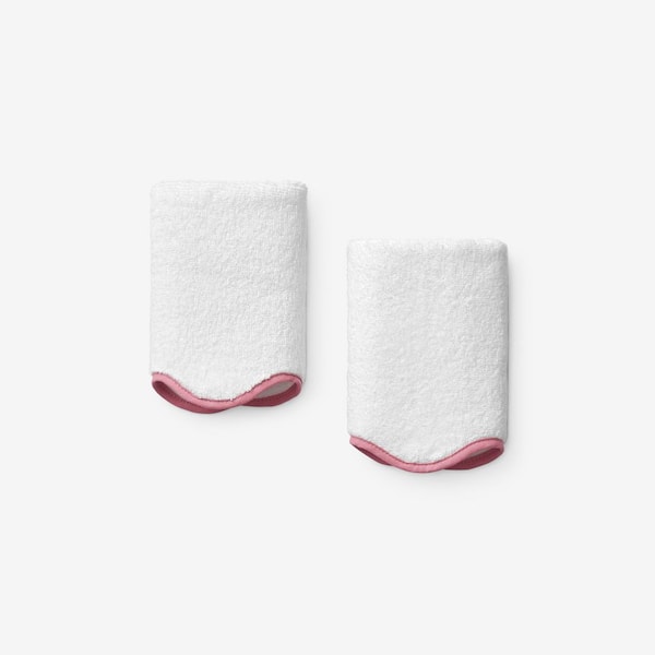 Company Cotton Scallop Pink Cotton Single Wash Cloth