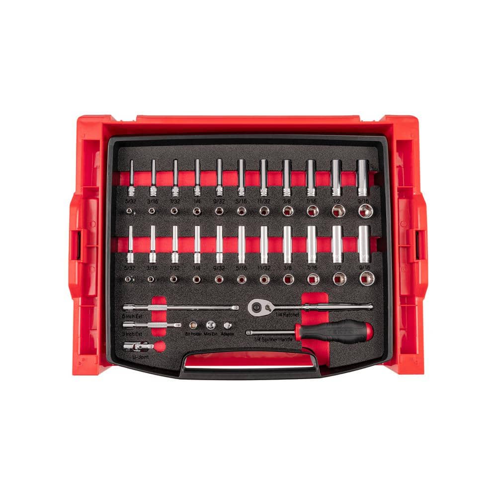 1/4 Inch Drive 6-Point and 12-Point Socket and Ratchet Set with Open Top Drawer and Rack, 52-Piece (5/32-9/16 in.) price history on PriceWatchPro