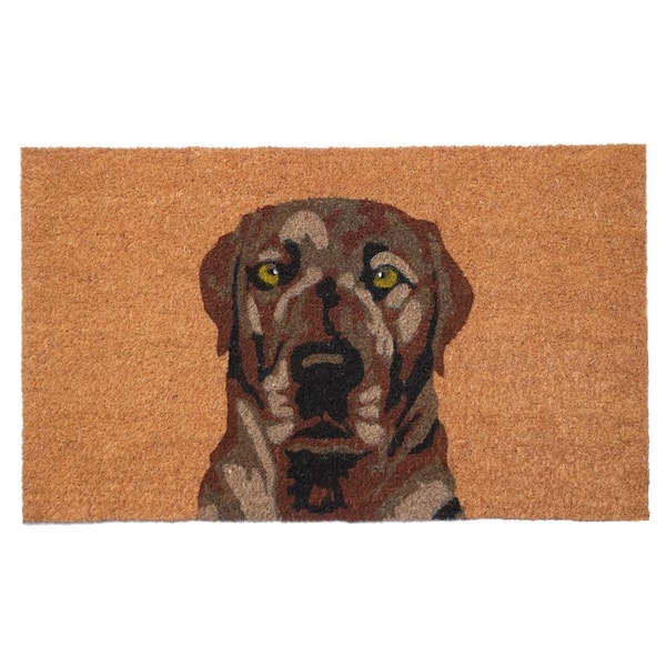 Calloway Mills Brown Labrador 24 in. x 36 in. Indoor or Outdoor Door Mat