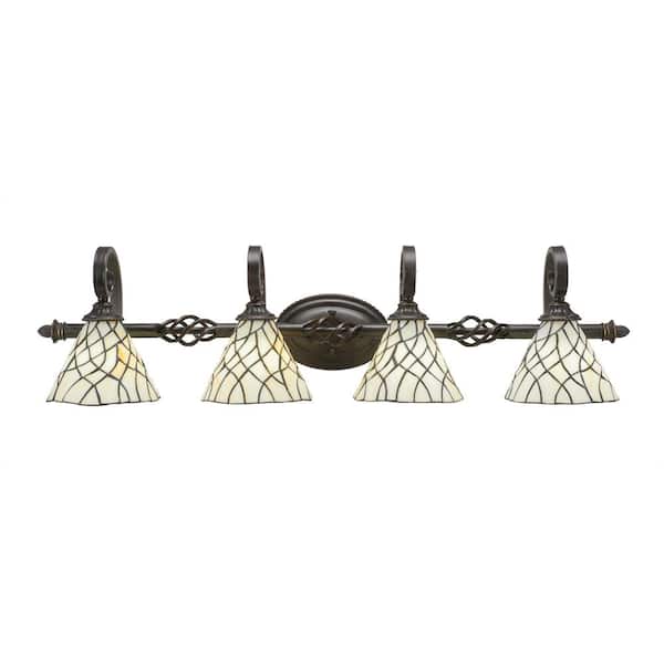 Unbranded Bridgewater 39.5 in. 4-Light Dark Granite Vanity Light