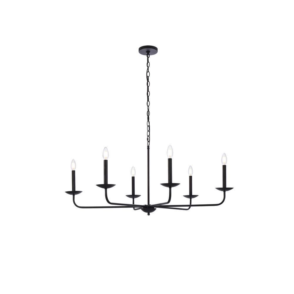 Home Living 60-Watt 6-Light Pendant Light with No Shade, No Bulbs Included