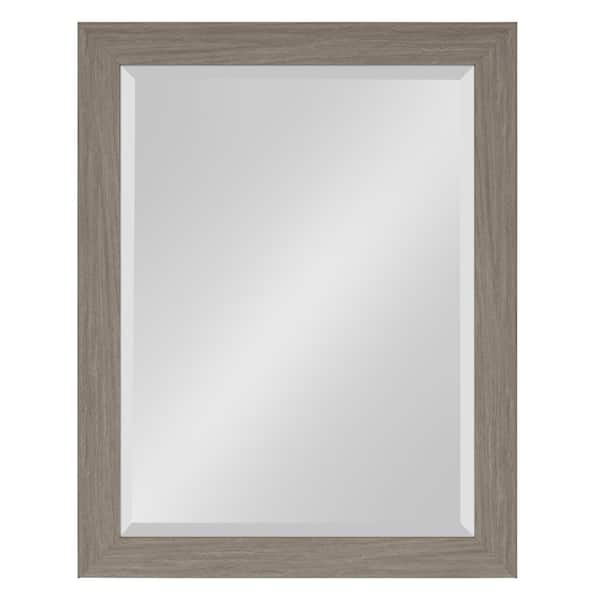 Kate and Laurel Medium Rectangle Gray Beveled Glass Classic Mirror (27.75 in. H x 21.75 in. W)