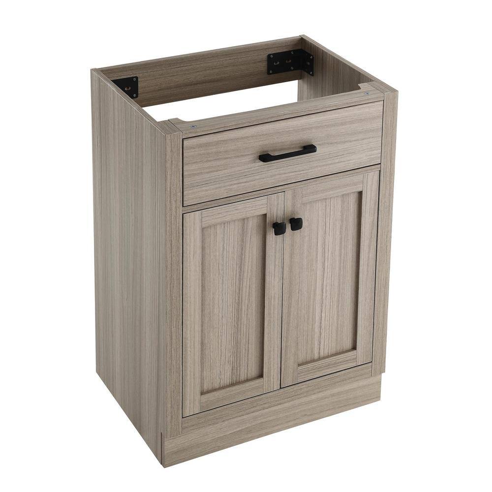 Burdon Weathered Oak Freestanding Bathroom Vanity Cabinet