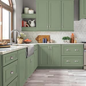 1 gal. #PPU11-05 Pesto Green Semi-Gloss Enamel Interior/Exterior Cabinet, Door & Trim Paint