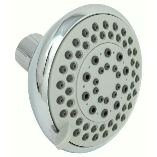 5- -Spray Patterns 4 in. Wall Mount Fixed Shower Head in Chrome