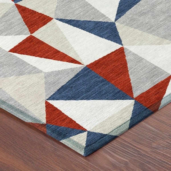 Chantille Machine Washable Indoor/Outdoor Abstract ACN2835 Red 8 ft. x 10 ft. Area Rug