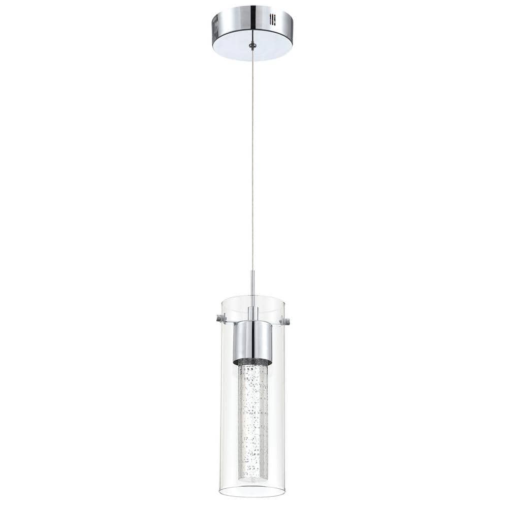 Pia Ricco 8.5-Watt 11.43 in. H 1 Light Chrome Modern Integrated