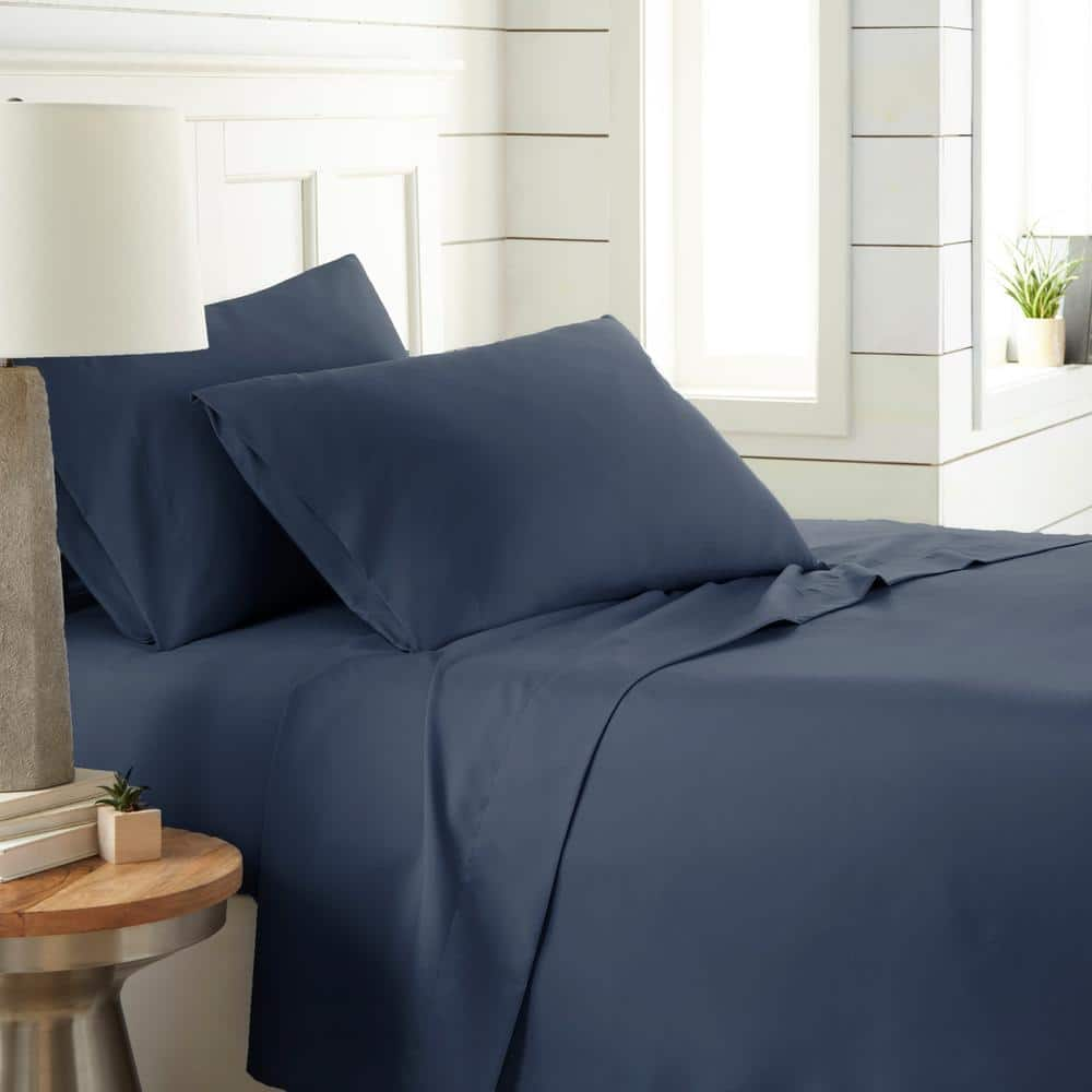 Southshore Fine Linens Southshore Essentials 4-Piece Navy Blue ...