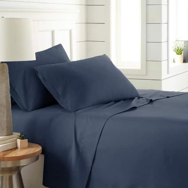 Southshore Fine Linens Southshore Essentials 4-Piece Navy Blue Microfiber Queen Sheet Set