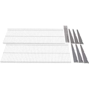 UDIZINE 46 in. Metal Strip with 17 Slits Mounted Garage Wall Shelf-  SlatStrip SW196SP - The Home Depot