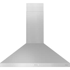 Brisas 30 in. 600 CFM Traditional Convertible Wall Mount Range Hood with LED Lights in Stainless Steel