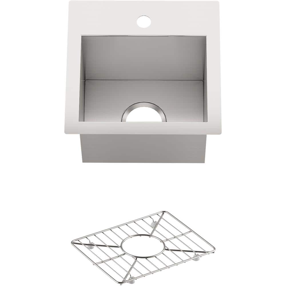 KOHLER Vault Stainless Steel 15 in. 1Hole Dual Mount Bar Sink K38401