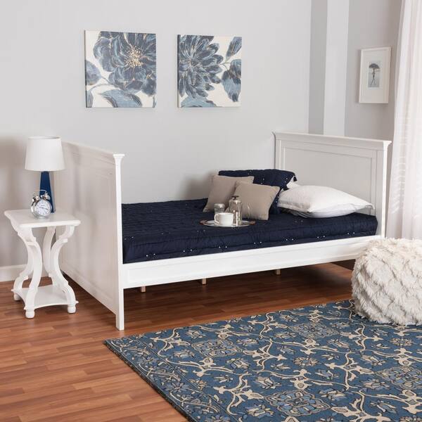 Baxton Studio Ceri White Twin Daybed 224 12596 HD The Home Depot