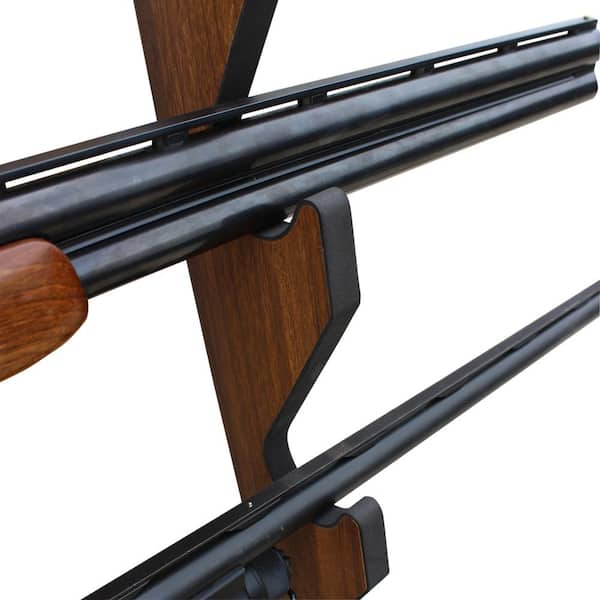 Rush Creek Creations® 38-4068 - 21.5 x 5.5 x 7 Dark Walnut Wood Wooden  1-Gun Wall Mount Rifle Gun Rack 