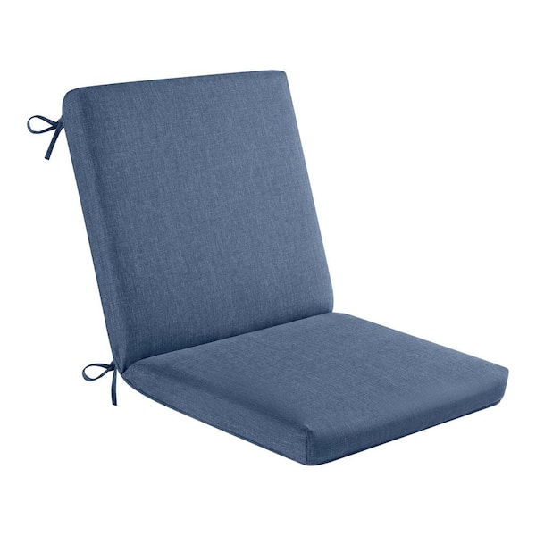 20 in. W x 17 in. D CushionGuard Mid Back Dining Chair Outdoor Cushion in Lake