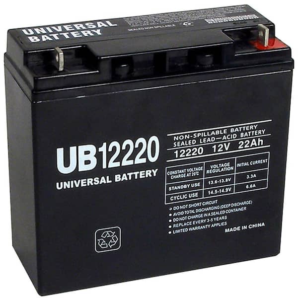 UPG 12-Volt 22 Ah T4 Terminal Sealed Lead Acid (SLA) AGM Rechargeable  Battery UB12220 - The Home Depot