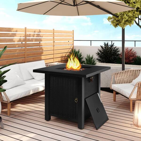 Shadow Outdoor Patio Wicker Propane Fire Pit Table Patio Ideas