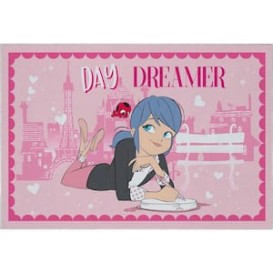 Miraculous Ladybug Day Dreamer Pink 6 ft. x 9 ft. Area Rug