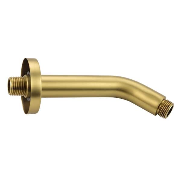 Satico 5.9 in. Shower Arm and Flange in Brushed Gold