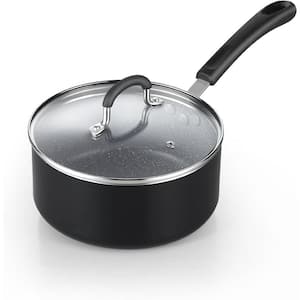 2-qt. Professional Granite Heavy Gauge Aluminum Nonstick Saucepan with Lid, with Stay-Cool Silicone Handle