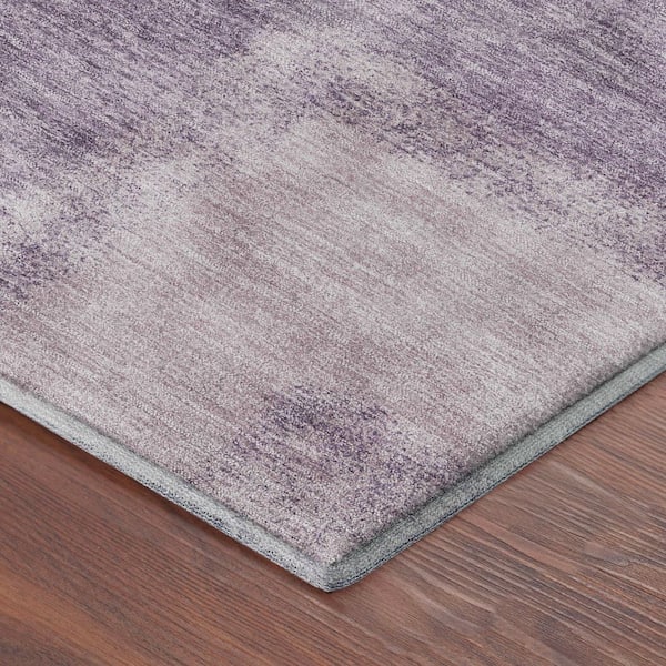 Mayfield Premium Machine Washable Abstract AMF2341 Blush 2 ft. x 7 ft. Runner Rug
