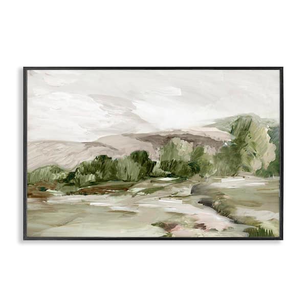 Stupell Industries Tree Line From Afar by Lera Black Framed Nature Giclee Art Print 12 in. x 18 in.