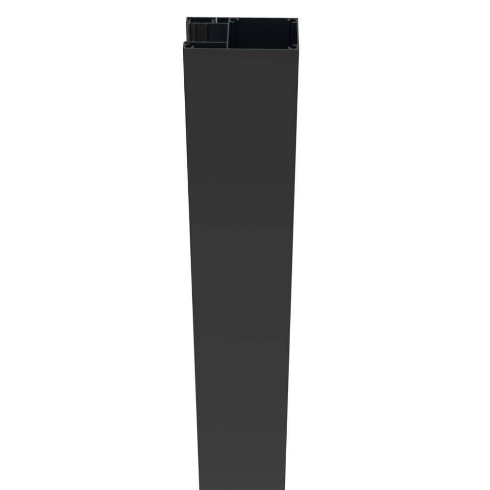 Barrette Outdoor Living 42 in. Matte Black End Surface Mount Post